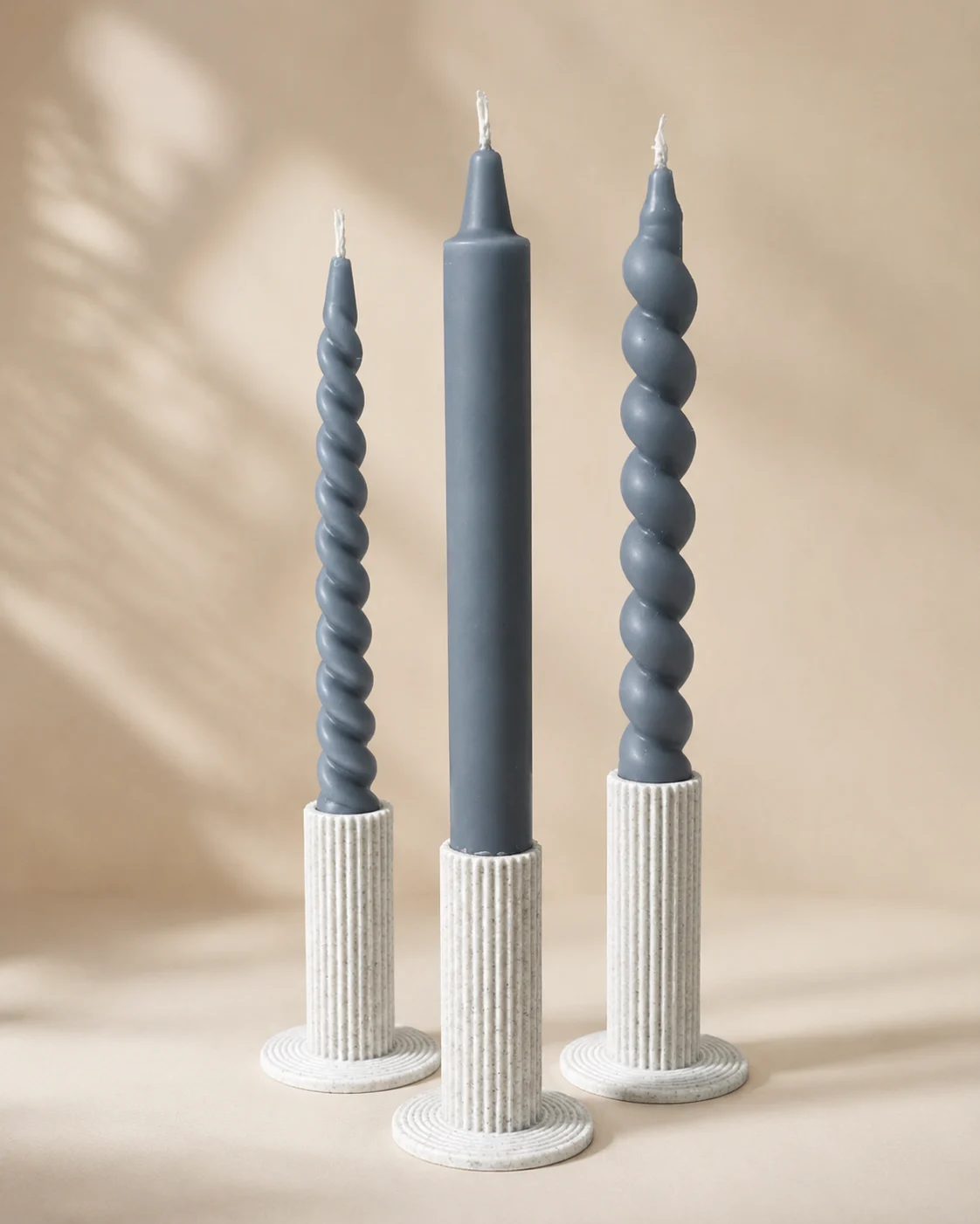 candelabros Lira con velas