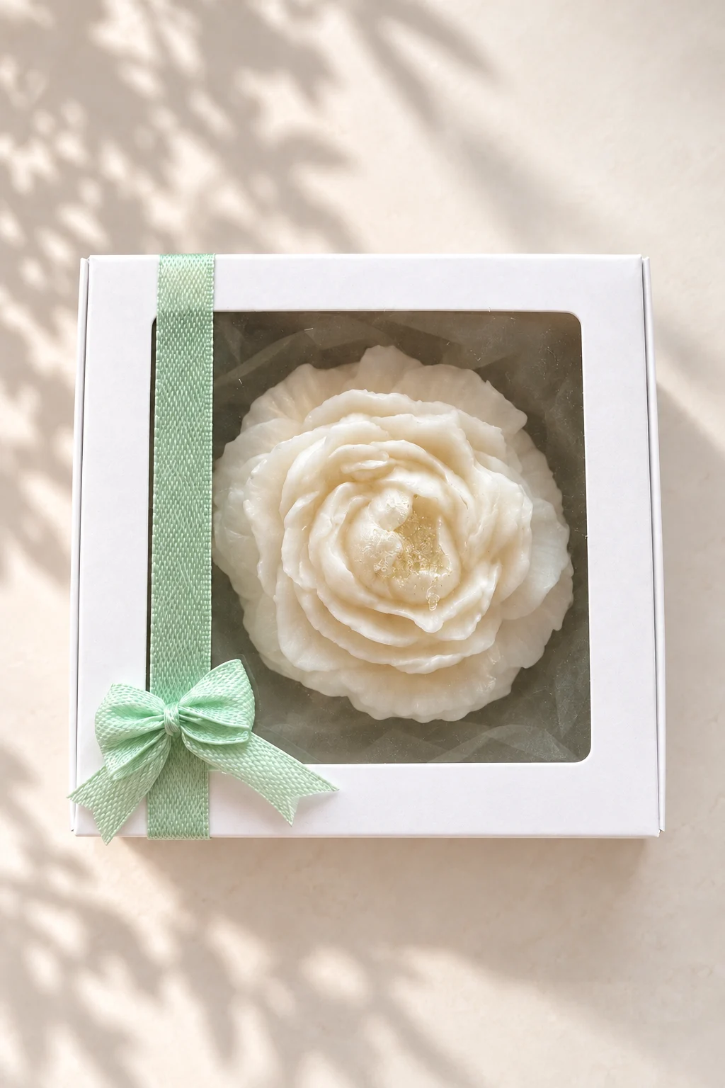 Caja de flores con tapa limpia