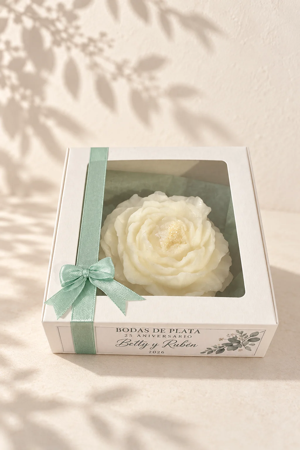 Caja de peonía para bodas de plata-4 Caja de peonía para bodas de plata-4