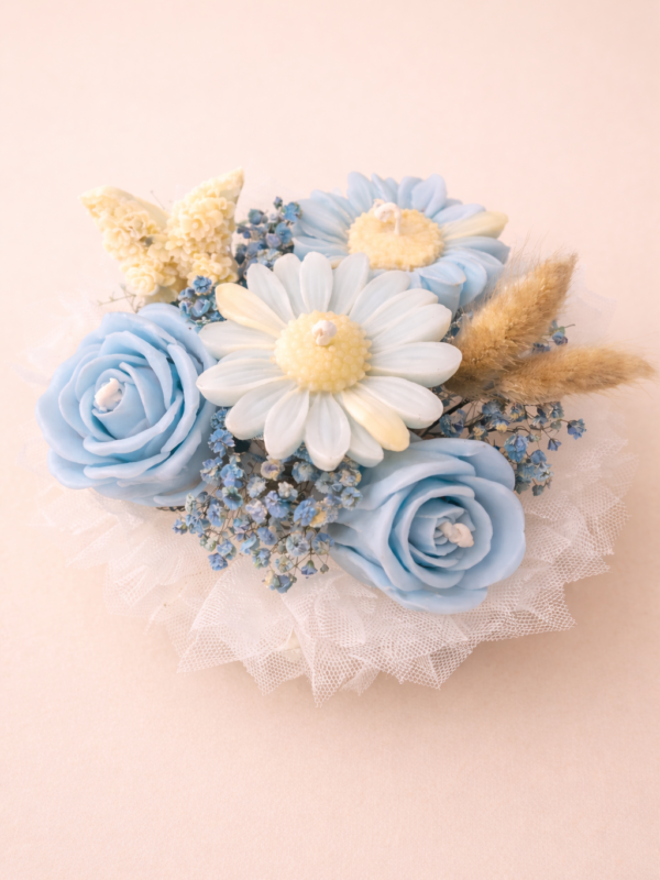 mini bouquet azul y amarillo mini bouquet azul y amarillo