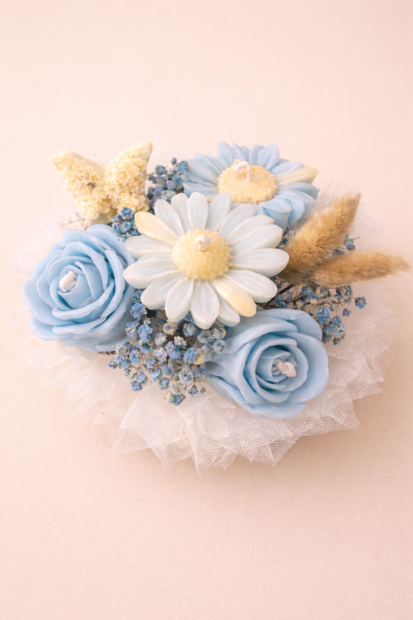 mini bouquet azul y amarillo mini bouquet azul y amarillo