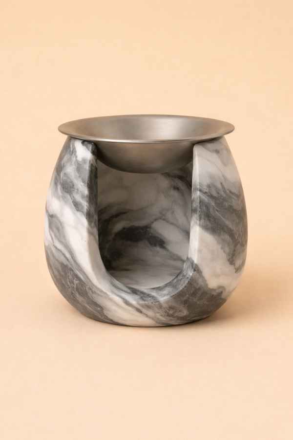 quemador marmolado quemador aromático artesanal marmoleado de cemento hecho a mano en Tenerife