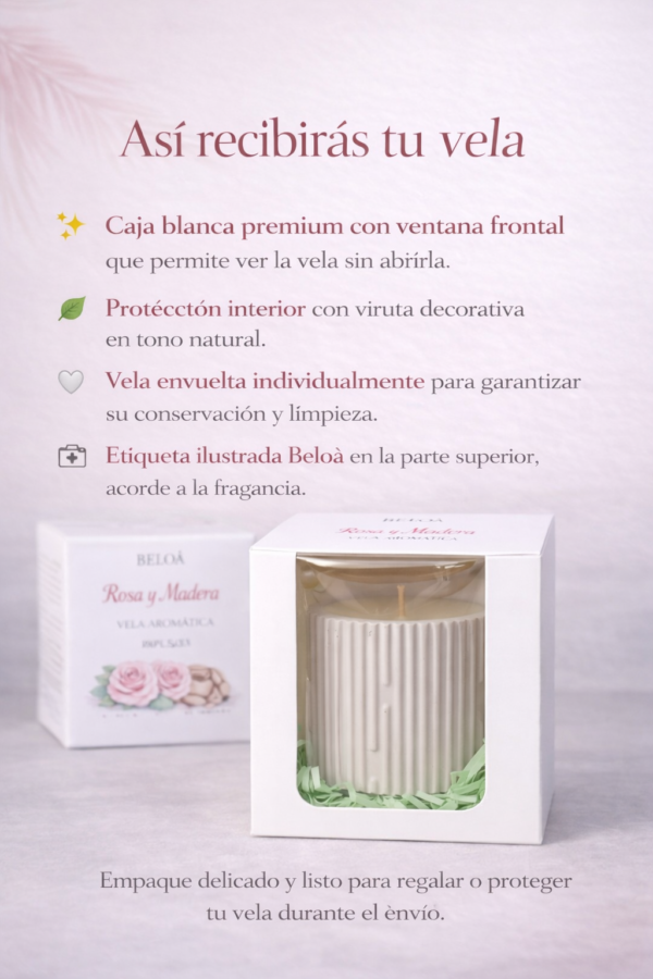 Vela aromática artesanal Estriada