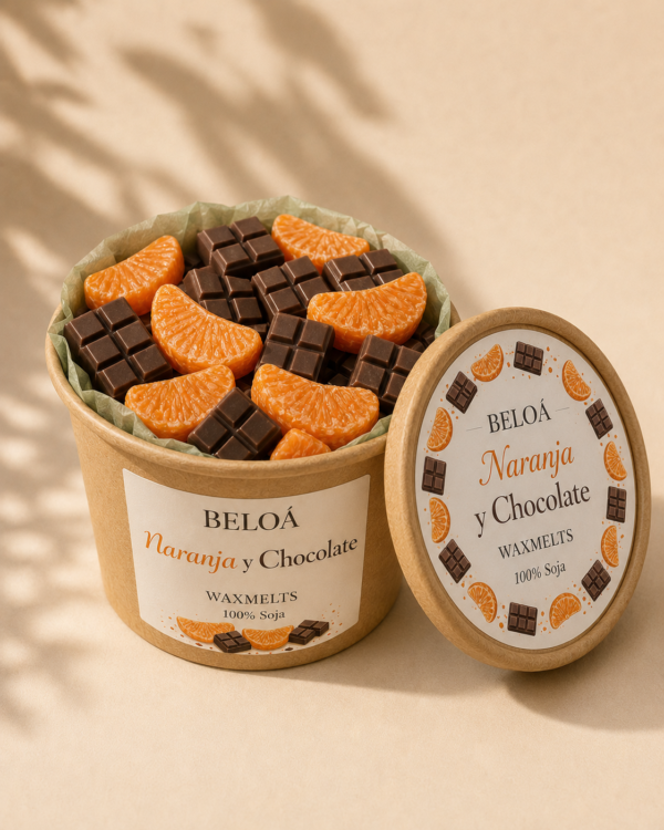 waxmelts naranja y chocolate beloa