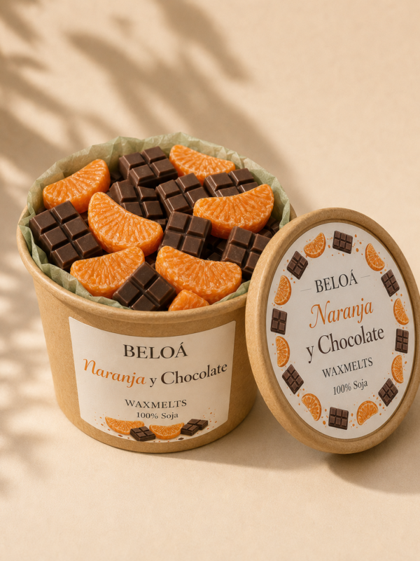 waxmelts naranja y chocolate beloa