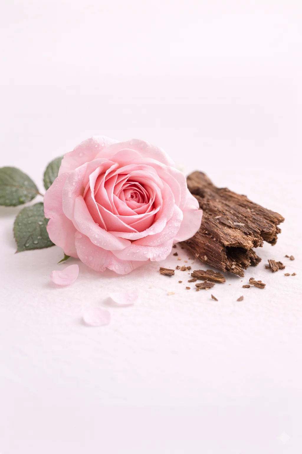 Rosa y madera