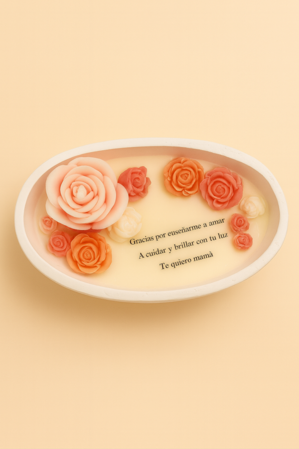 Cuenco de Rosas Personalizado Beloá cuenco de rosas personalizado con mensaje hecho a mano en Tenerife