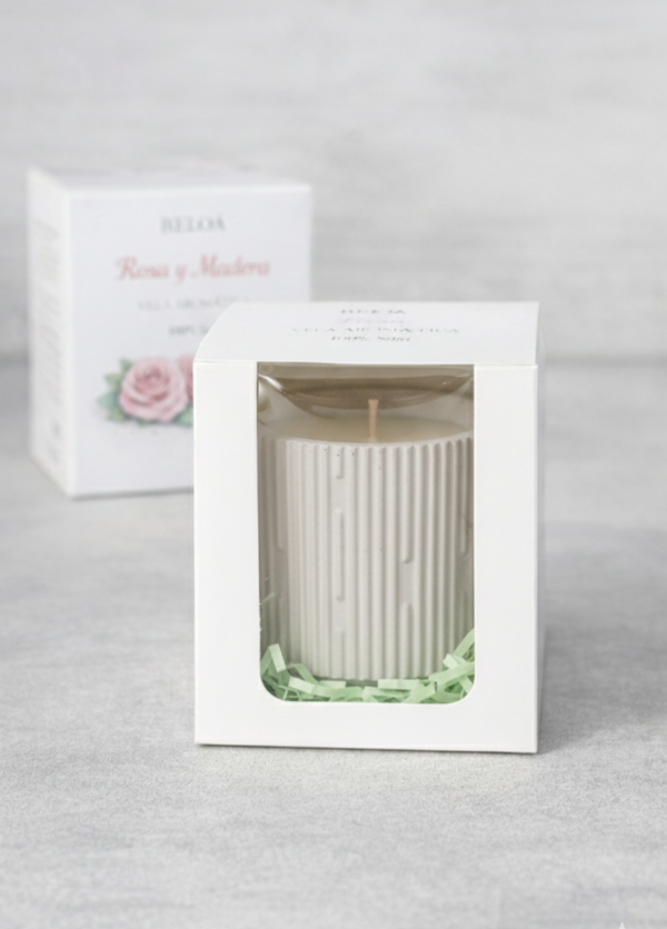 Vela aromática artesanal Estriada