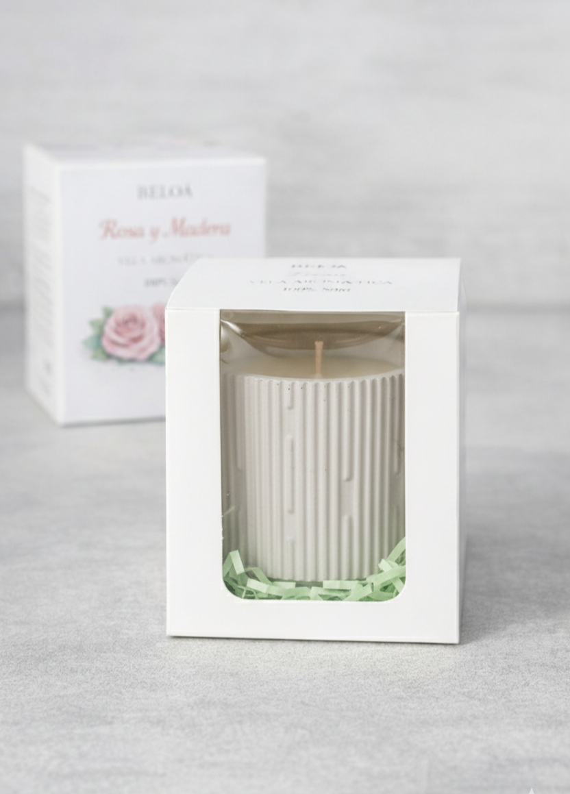 Vela aromática artesanal Estriada