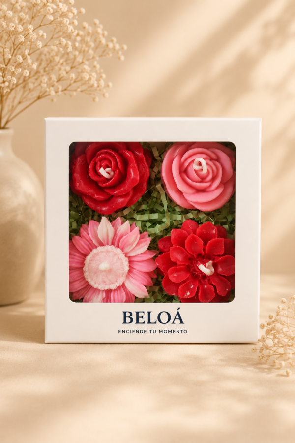 caja jardin rojos