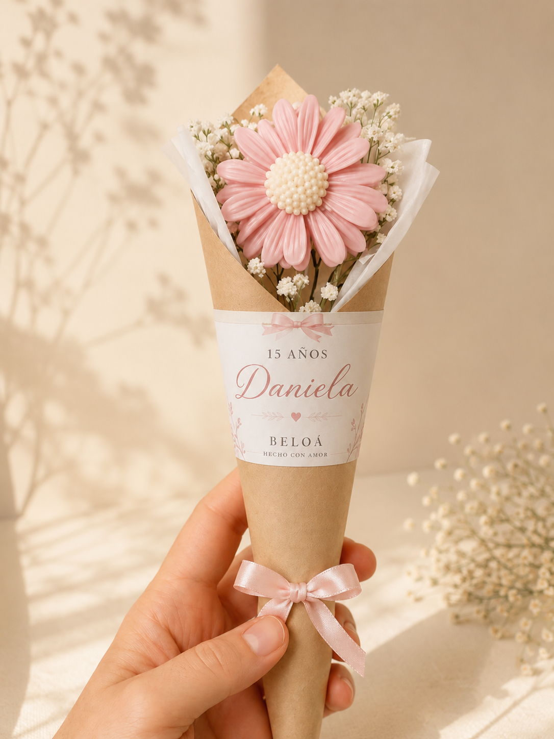 cono de flor personalizado