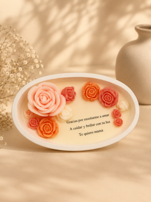 cuenco de rosas personalizado