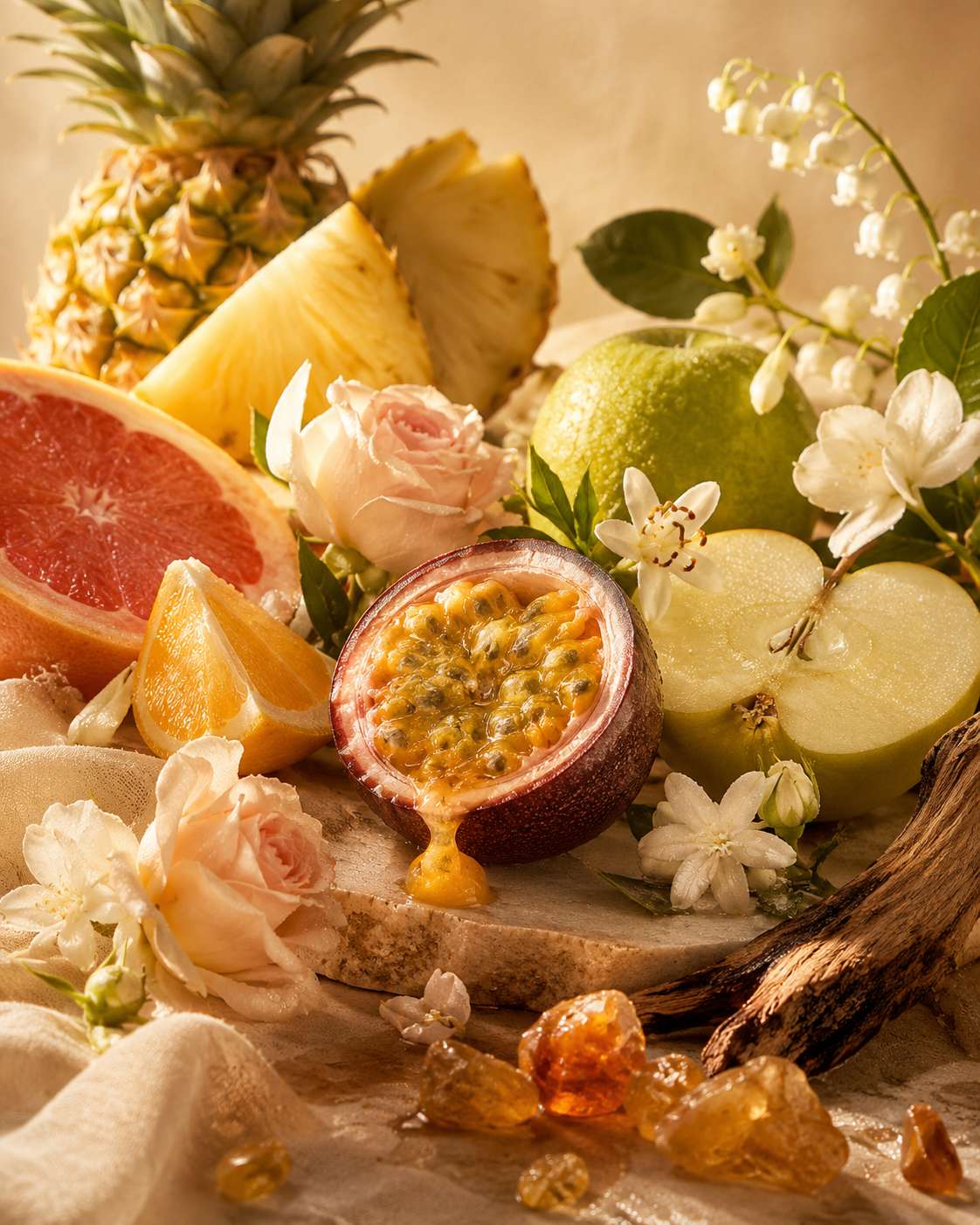Fragancia Fruta de la pasión (Beloá) - pomelo, naranja, piña y ámbar