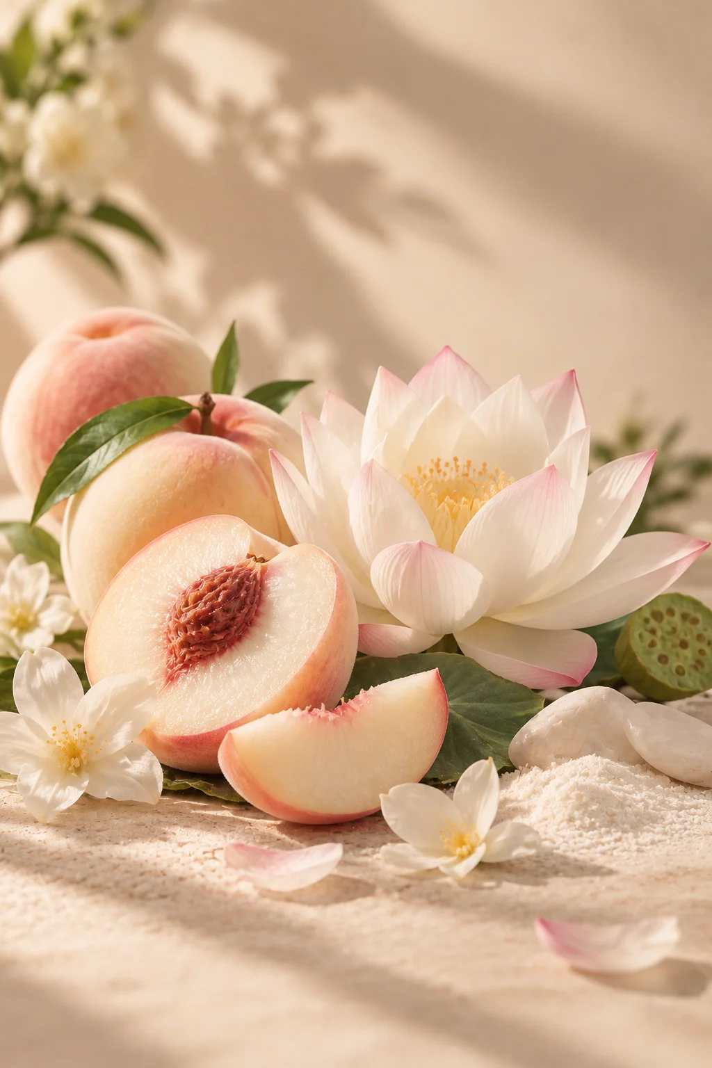 Melocotón Blanco y Flor de Loto