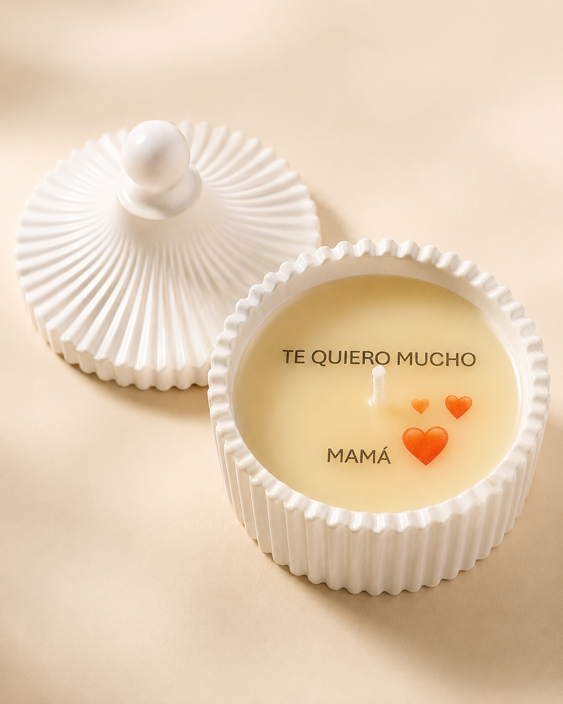 vela bombonera con mensaje oculto