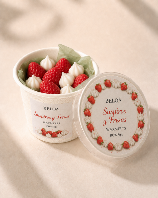 waxmelts pequeños de fresa y nata