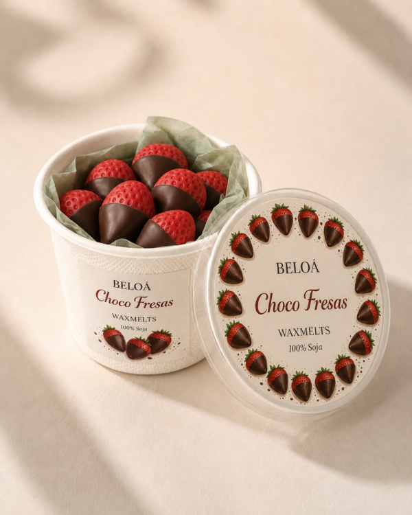 waxmelts pequeños de fresas con chocolate